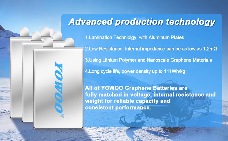 1PCS Yowoo RC Graphene Battery Lipo 2S 7.4V 3S 11.1V 4S 14.8 5S 18.5V 6S 22.2V 5000mAh 3000mah 2200mah 100C XT60 Car Helicopter
