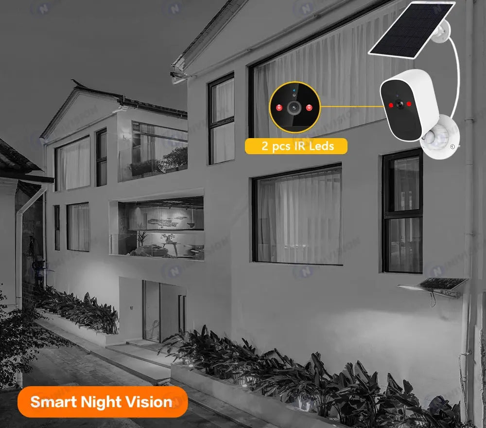 5MP HD Surveillance Solar Camera Wireless WiFi Security Battery Powered IP Camera Home Survalance Protection Rechargeable ICsee