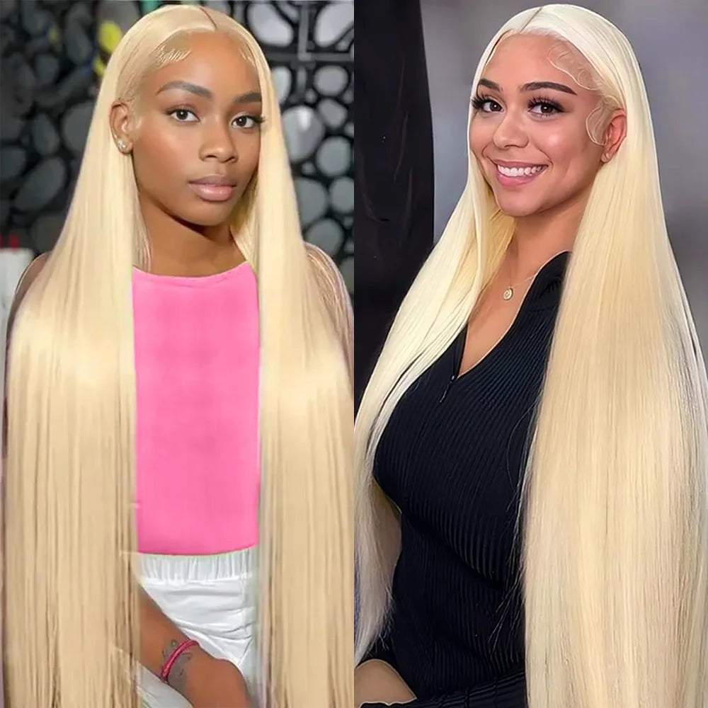 52 Inch 613 Blonde HD Lace Frontal Wig Human Hair Wigs 13x6 200 Density HD Transparent Lace Front Human Hair Wigs For Women