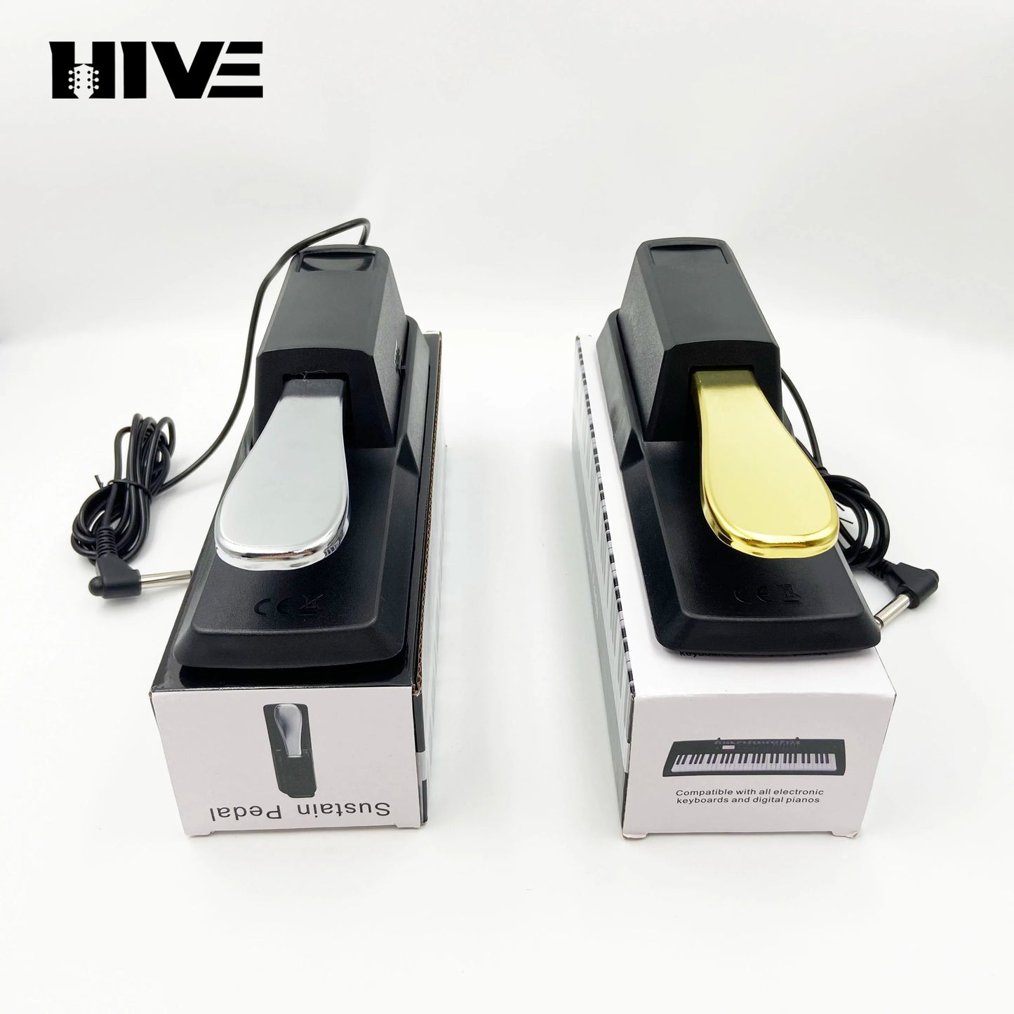Piano sustain pedal, electric piano foot pedal, synthesizer foot pedal, electronic organ digital synthesizer switch foot pedal