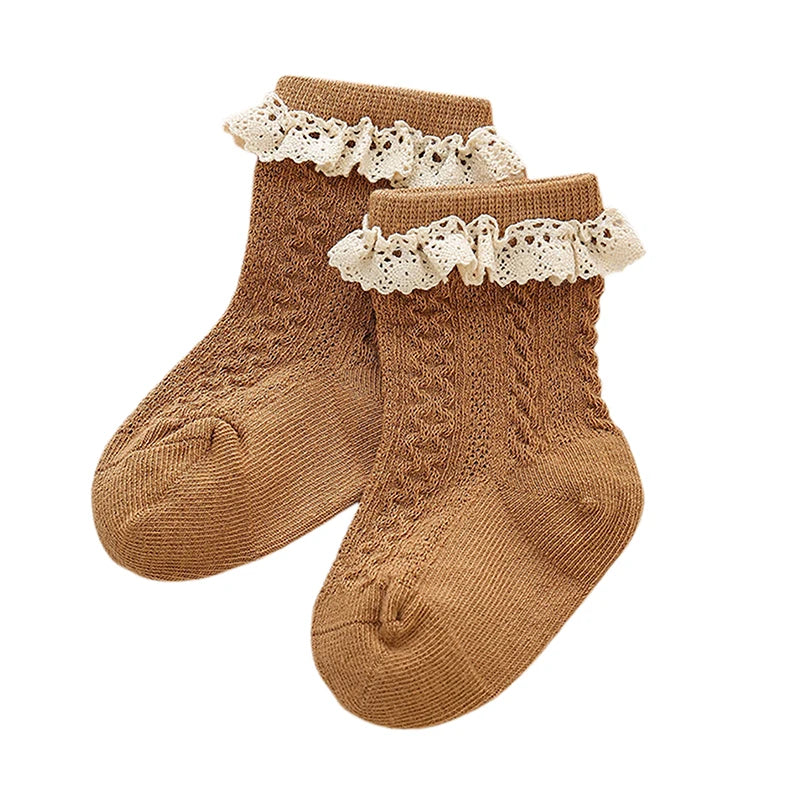 Adorable Infant Girls Ruffle Socks Perfect for Special Occasions like Baptisms Birthdays and Family Photoshoots