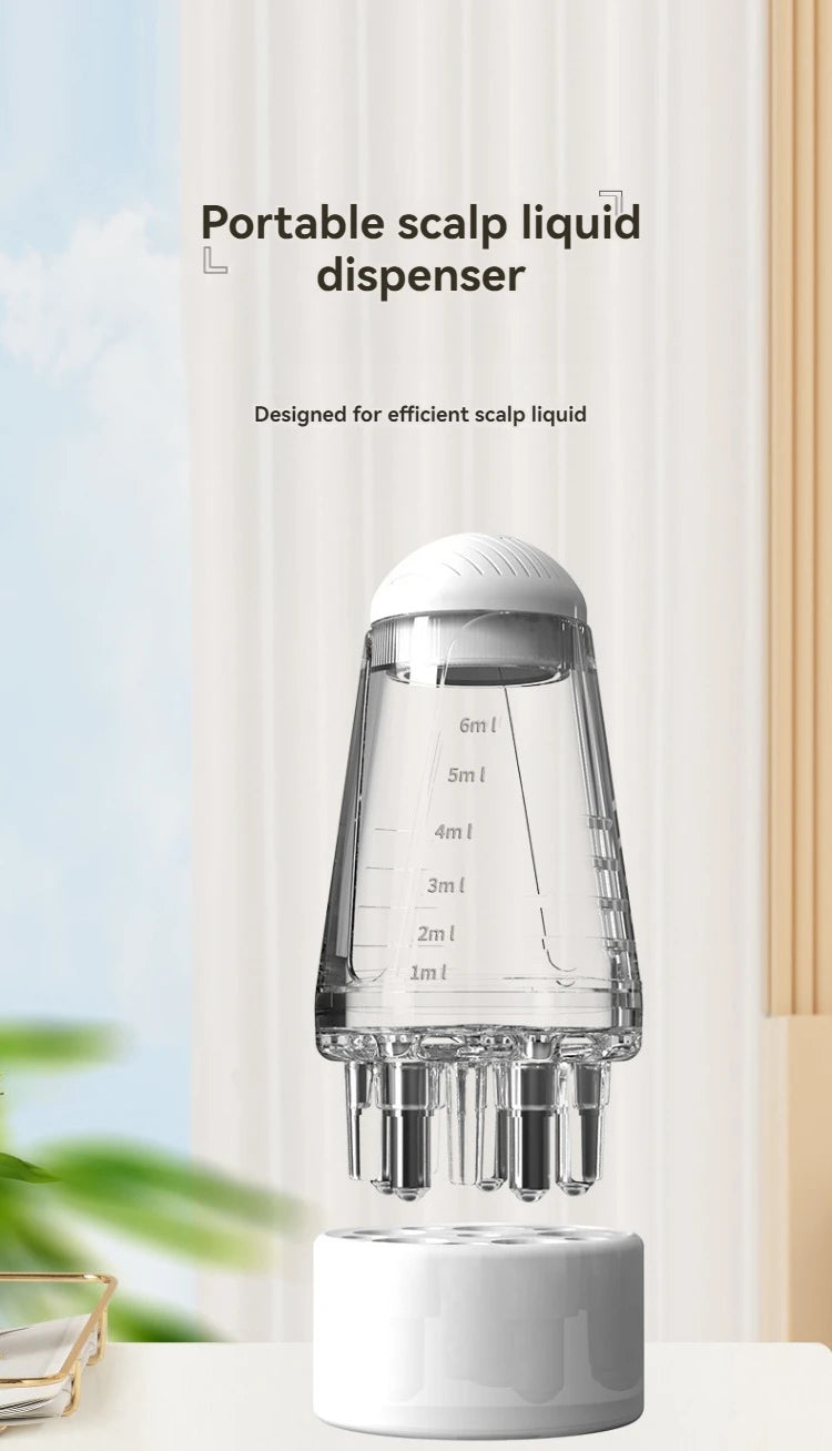 Scalp Applicator Hair Growth & Styling Liquid Guide Comb Hexagon Head Oil Roller Ball Massage Comb Massage Relaxation Tools
