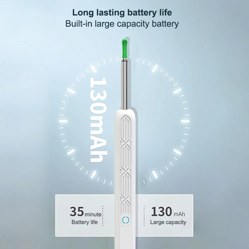 Intelligent WiFi Ear Health Device with Live Camera & LED Lighting, Solid ABS Plastic, Easy Transportation Design