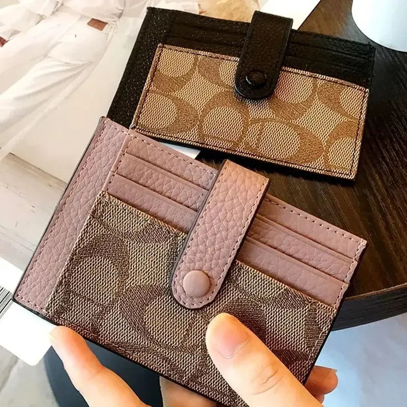 Women Short Small Wallets Fold Card Holder ID Bag Coin Purse Ladies Wallets Anti-degaussing driver's license card holder