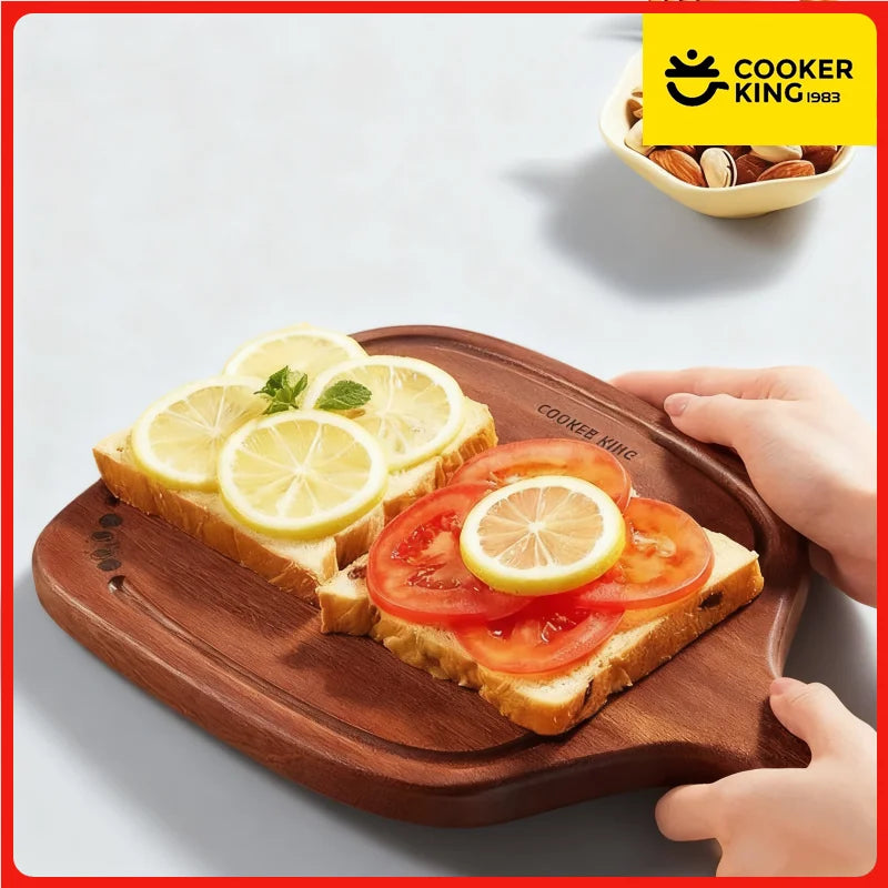 COOKER KING Wooden Kitchen Board Household Pizza Bread Fruit Steak Profession Cutting Board Hangable Kitchen Tool in Stock