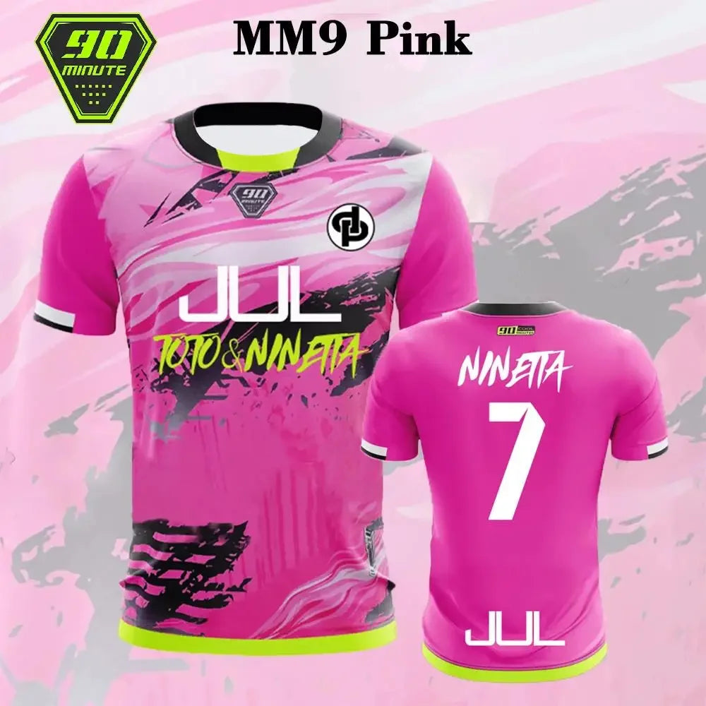 Jersey 90 Minute Mm9 Men's Street Wear 3d Printed Quick Drying Breathable T-shirt Children's 3d Round Neck Short Sleeve Top