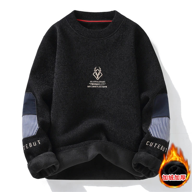 Pullovers Sweater For Men Men's Clothing Men's Sweat-shirt Spring Casual Streetwear Knit Autumn Fashion Hombre Warm Solid Male