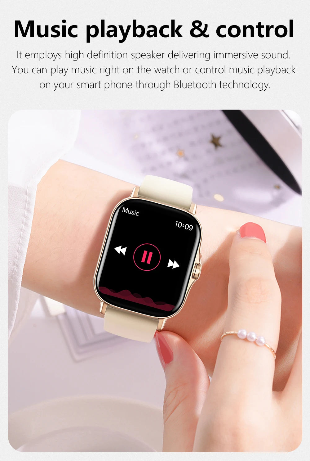 Smart Fitness Tracker Bracelet with Color Screen Health Reminders Exercise Step Counting Intelligent Information Notifications