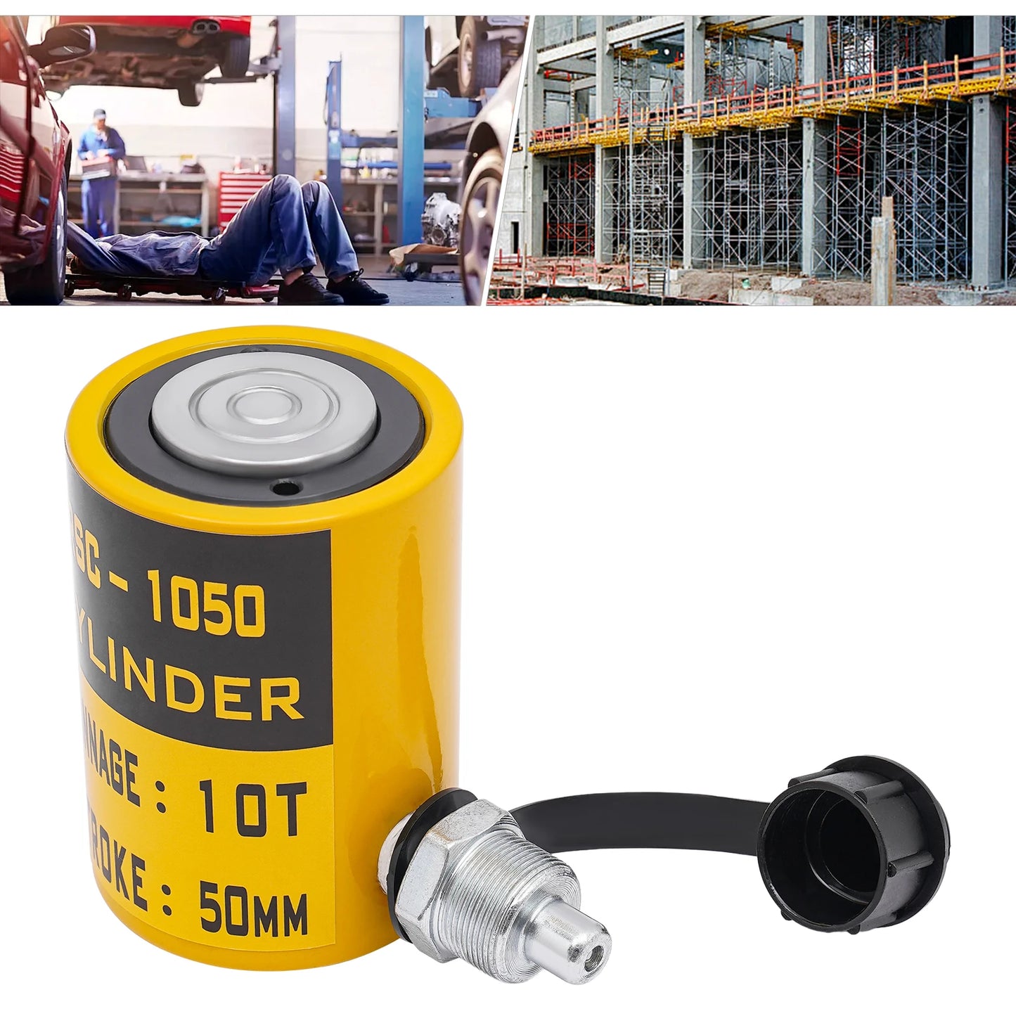 10T Hydraulic Cylinder Jack Solid Jack Hydraulic Lifting Cylinders 50mm/2in Stroke