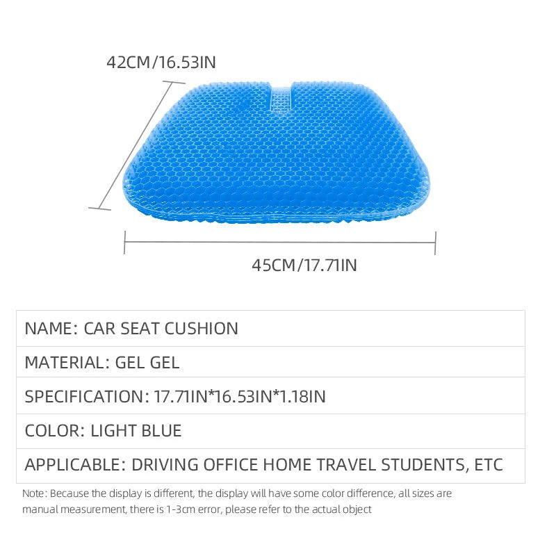 Car Seat Honeycomb Gel Seat Office Seat Four Seasons Universal Silicone Breathable Student Seat Car Seat Honeycomb Gel Seat Offi