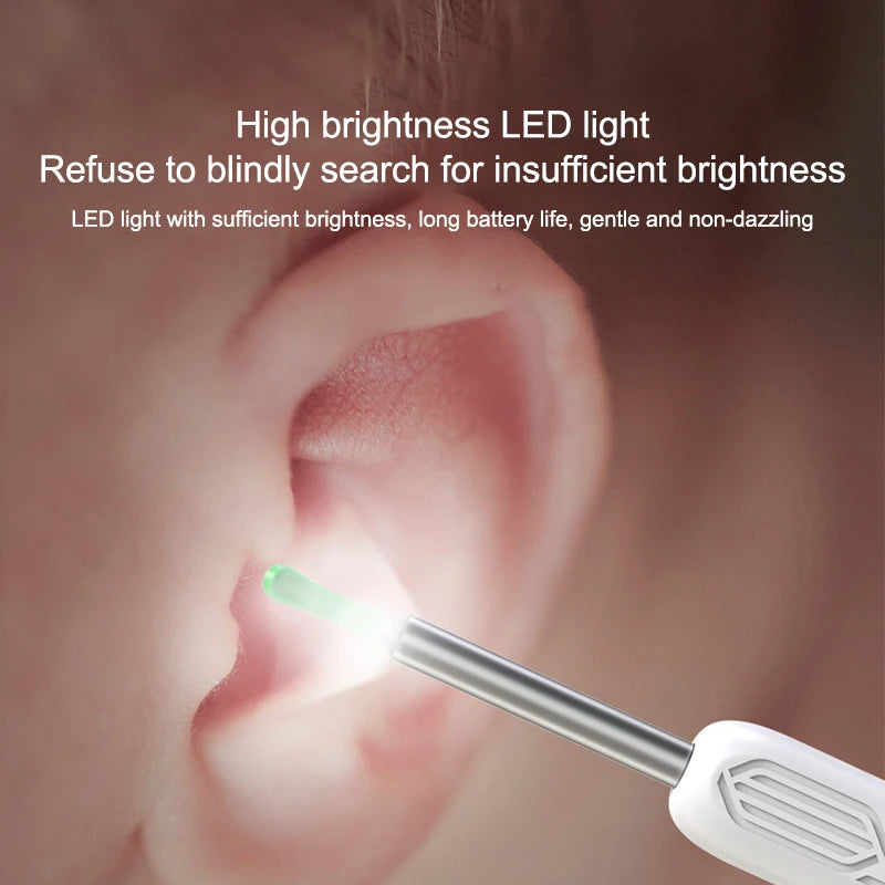 Intelligent WiFi Ear Health Device with Live Camera & LED Lighting, Solid ABS Plastic, Easy Transportation Design