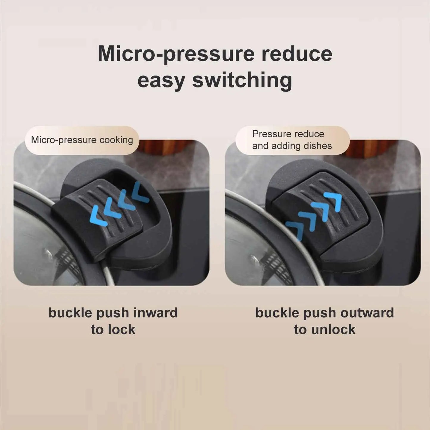 Portable Pressure Cooker Fast Cooking Stew Pot Pressure Cooker Stainless Steel Fast Cooking Multifunctional Kitchen Accessories