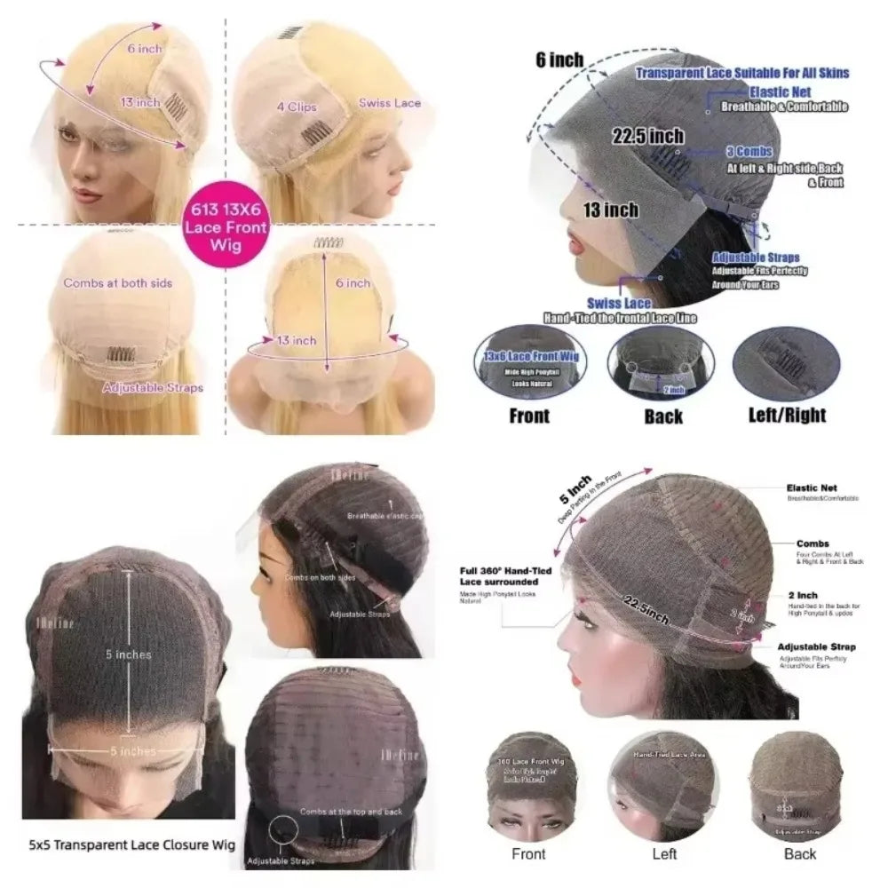 Straight Burgundy 99j Color Wig 180 Density Transparent Lace Frontal Human Hair Wig 13x6 Lace Frontal Human Wigs For Women