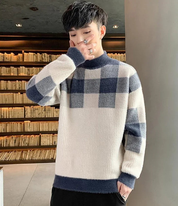 Pullovers Male Long Sleeve Autumnr and Winter Korean Style Knitwear Harajuku Clothing Deals 2025 Y2k Top Men's Knit Sweater