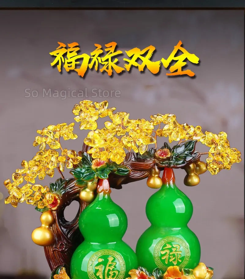 Gourd Ornament Table Decorations Home Bring Good Luck Fortune Living Room Feng Shui With Bring Wealth Gift