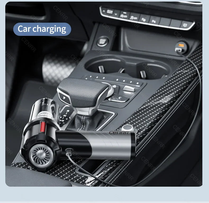 CENRR 998000PA Car Vacuum Cleaner Strong Suction Powerful Handheld Wireless Vacuum Cleaner Mini Blower for Home Appliance