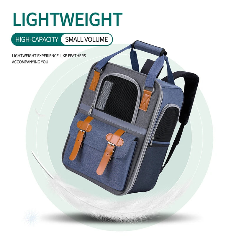 Portable Travel Pet Backpack , Dogs and Cats Travel Portable Back Bag, Large capacity, Pet Carrier Bag for Cats and Dogs,Portabl