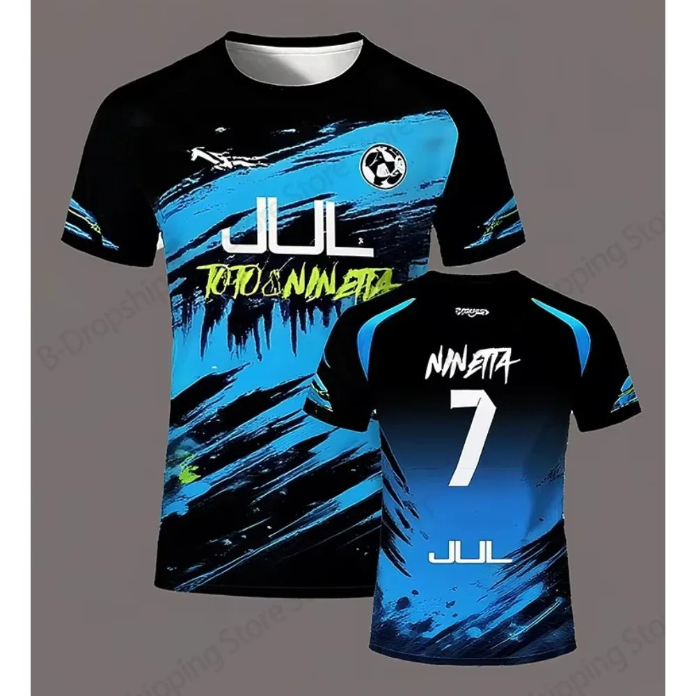 Jersey 90 minute JUL MM8 Football 3d Print T-shirt Men Women Fashion Short Sleeve Tops Tees Sports Tshirt Y2k Clothing New 2025