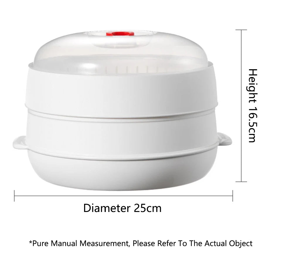 COOKER KING Microwave Heating Steamer Household Large Capacity Steamer Kitchen Steamer Box Steamer Rack Can Exhaust Steam