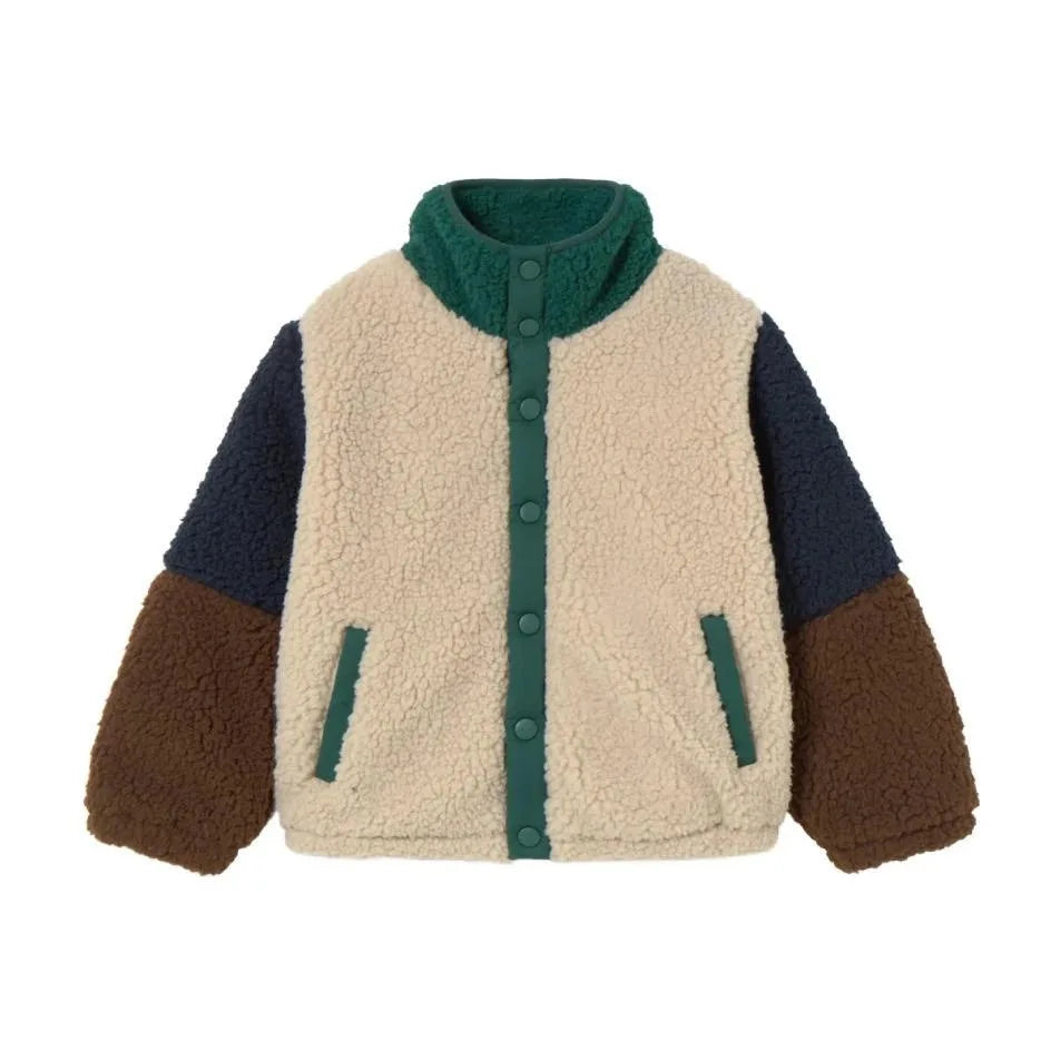 Kids Coats 2025 Autumn Winter New Style Fashionable Color Matching Children's Coats Trendy Versatile Boys' Thickened Winter Tops
