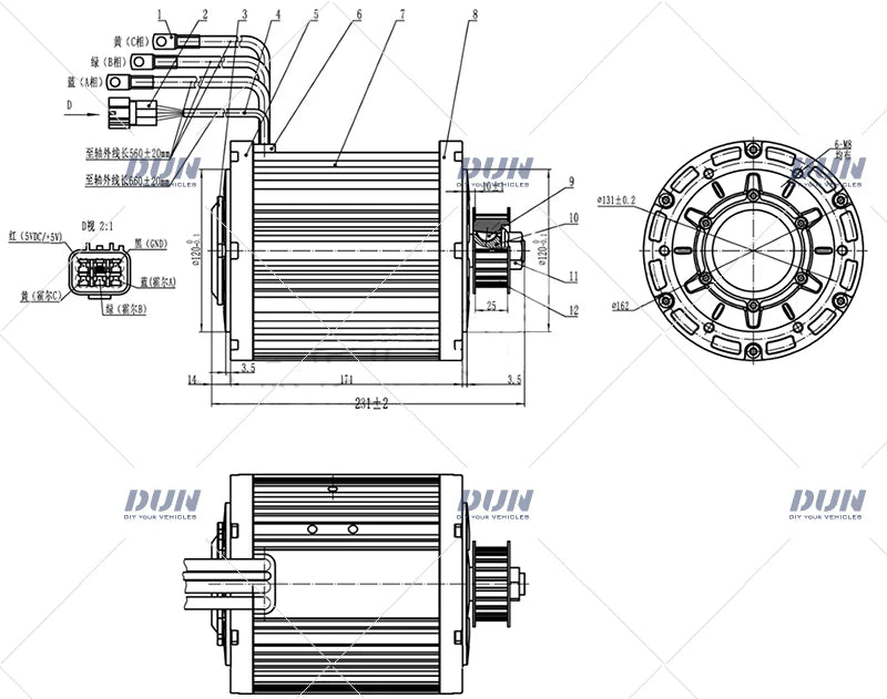 QS138 4KW 90H 72V peak 13KW Mid-Drive Motor with EM260s and DKD Display T08 ThrottleFor Light Motorcycle Dirtbike Moped