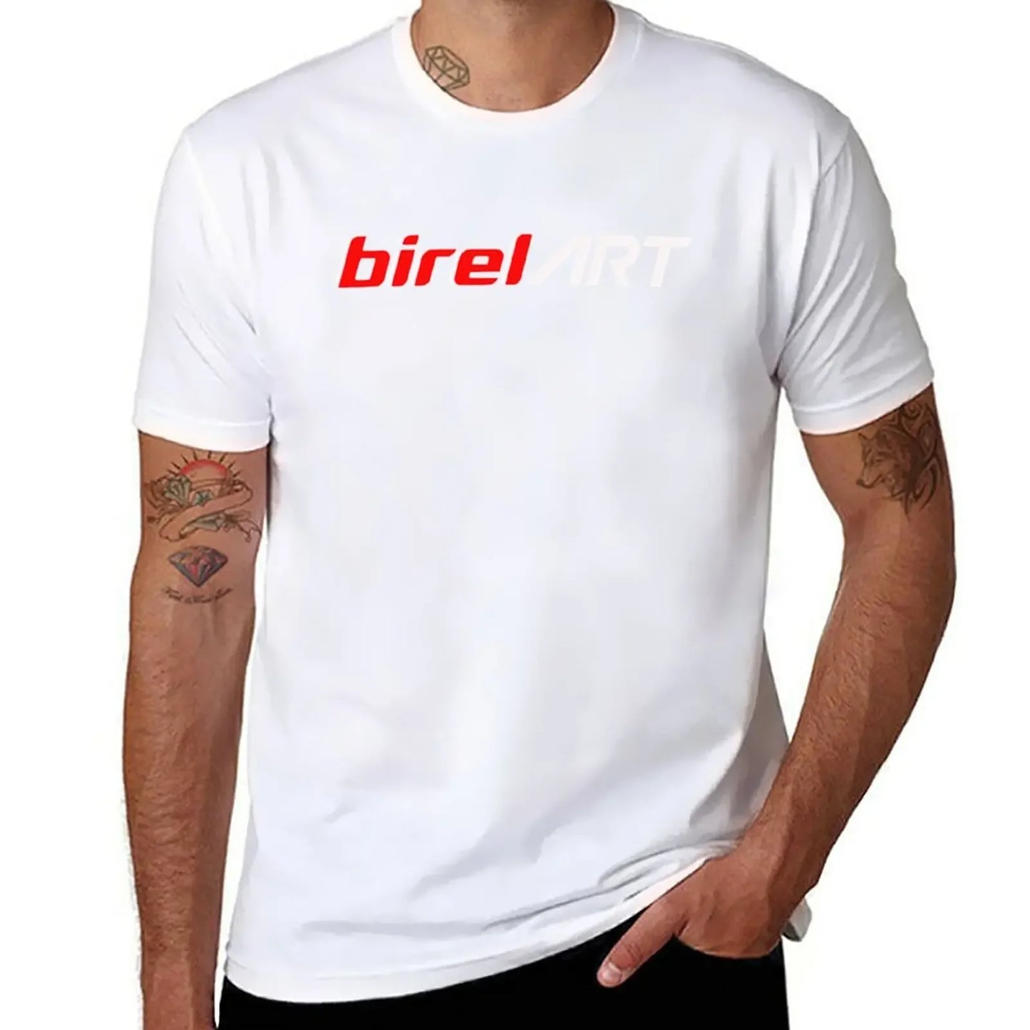 sweat shirts man clothes funny t shirts plus size tops t shirt for men New BIREL ART T-Shirt  Round Collar harajuku Crewneck2024