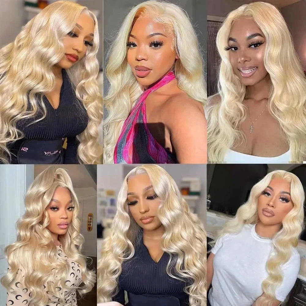 Blonde 613 HD Lace Frontal Wigs Human Hair 13x6 Loose Body Wave Colored 100% Brazilian 30 Inch Choice For Women Cheap On Sale