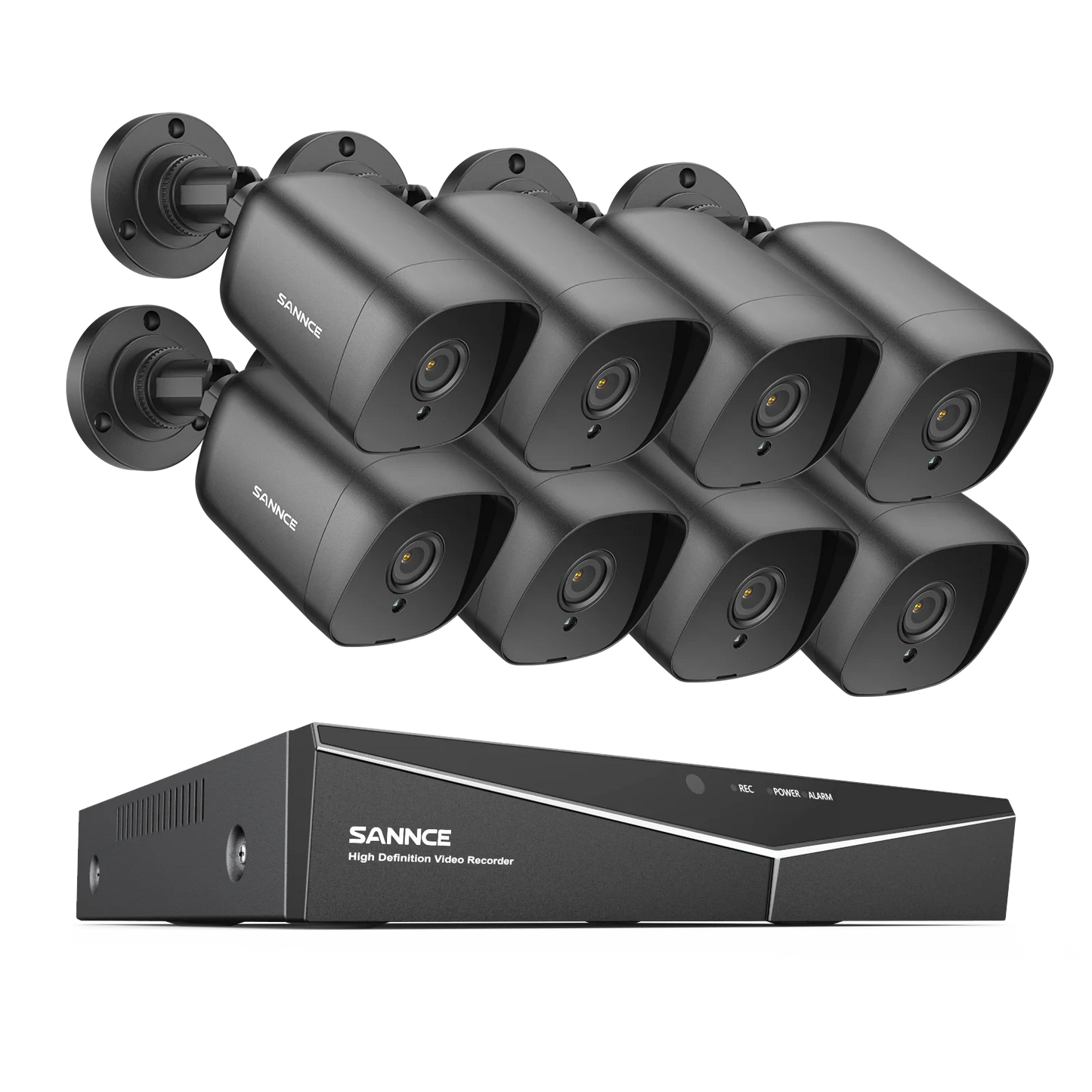 SANNCE 8CH 1080P Lite DVR CCTV System 4/8pcs FD 2.0MP Security Cameras IR Outdoor IP66 Video Surveillance Kit Motion Detection