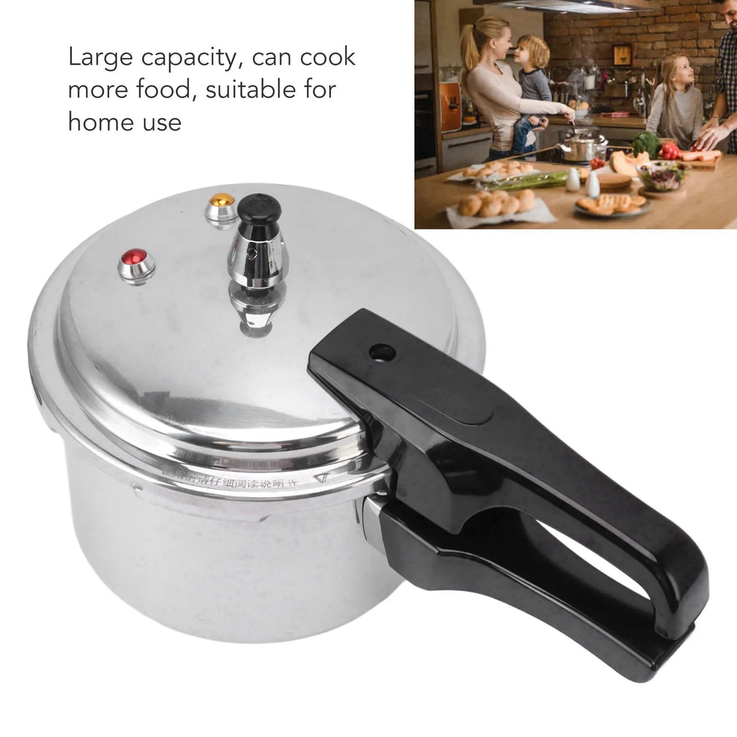 3 Liter Stainless Steel Pressure Cooker 3L Stainless Steel Pressure Cooker Cooking Various Foods Easy To Clean for Gas Stove