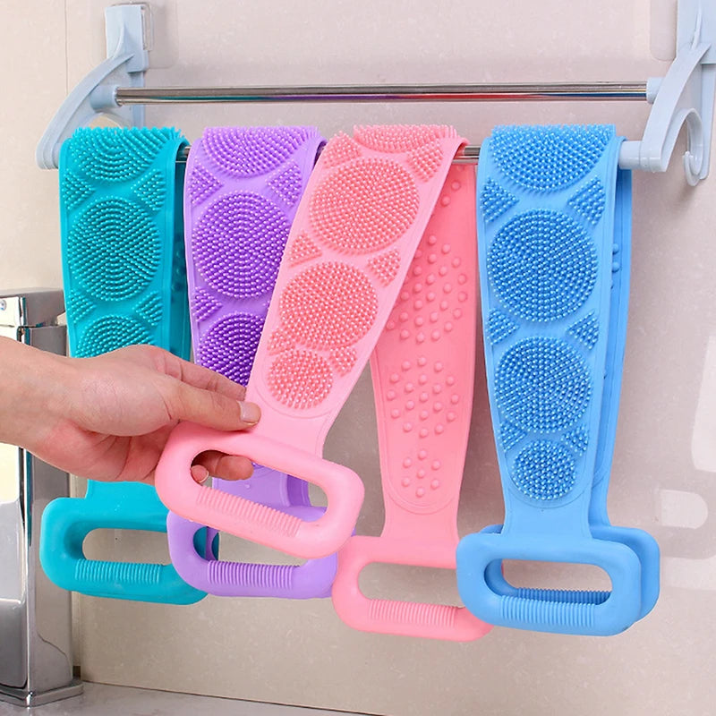 Silicone Body Scrubber Back Massage Exfoliating Sponge Bathroom Bath Brush Scrub Shower Brush Body Wash Scrub Removal Bath Spong