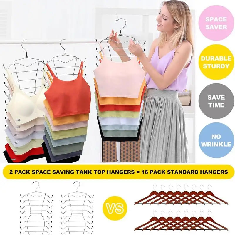 Foldable Mental Bra Hanger 8-layer Bra Hanger Sports Bra Hanger Space Saving Non-Slip Rotatable Sport Bras Holder for Closet