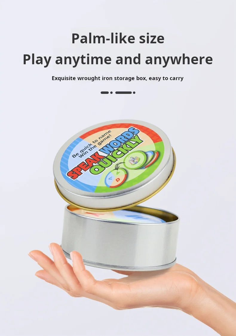 Children's Toys Spell English Word Game Card Quickly Say Words Interactive Board Game English Literacy Card