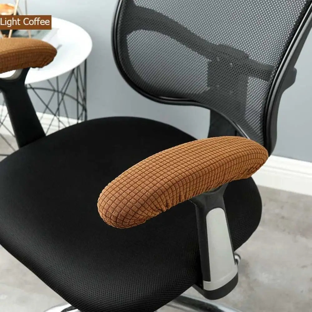 1Pair Chair Armrest Pads Elbow Relief Knitted Elastic Fabric Armrest Gloves Anti-Slip Sleeve Pack Chair Cover For Office Chairs