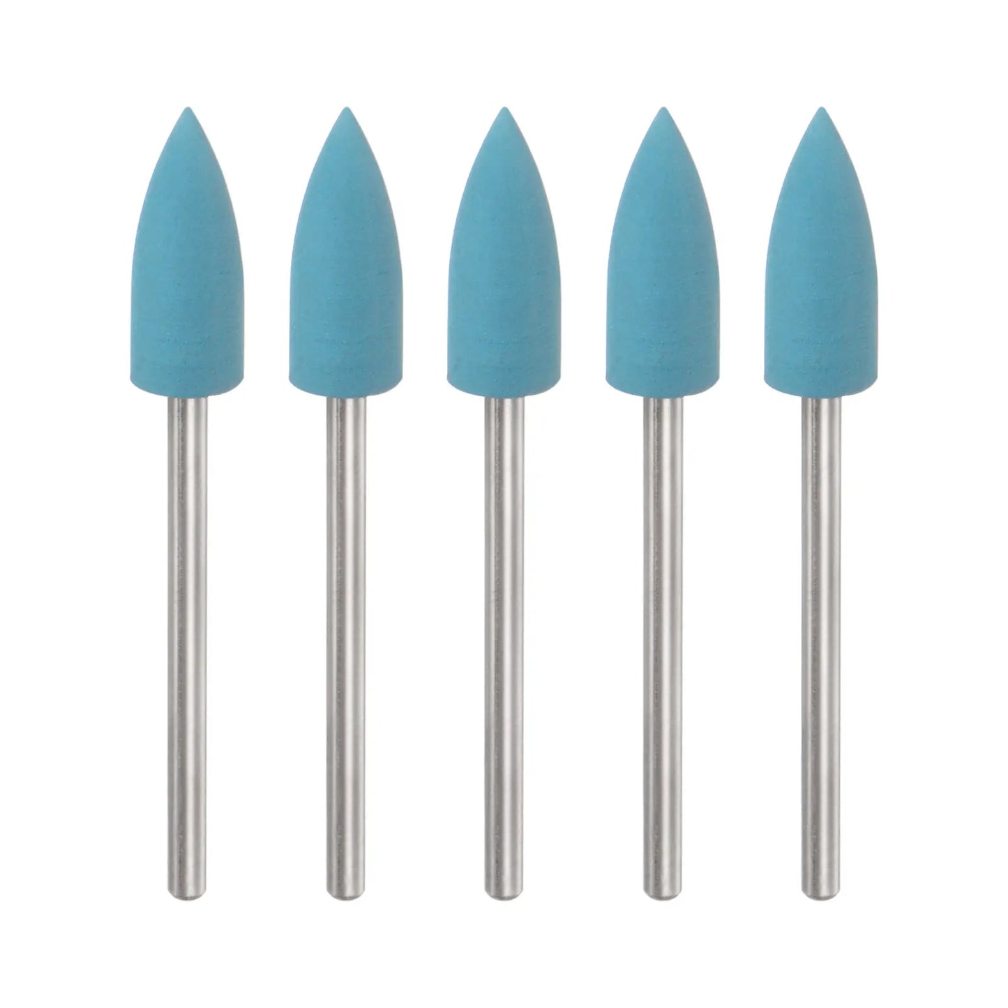 5pcs Rubber Polishing Bit Buffing Wheels 2000 Grit 6mm Tapered Grinding Head