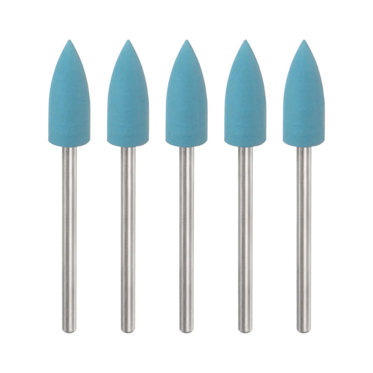 5pcs Rubber Polishing Bit Buffing Wheels 2000 Grit 6mm Tapered Grinding Head