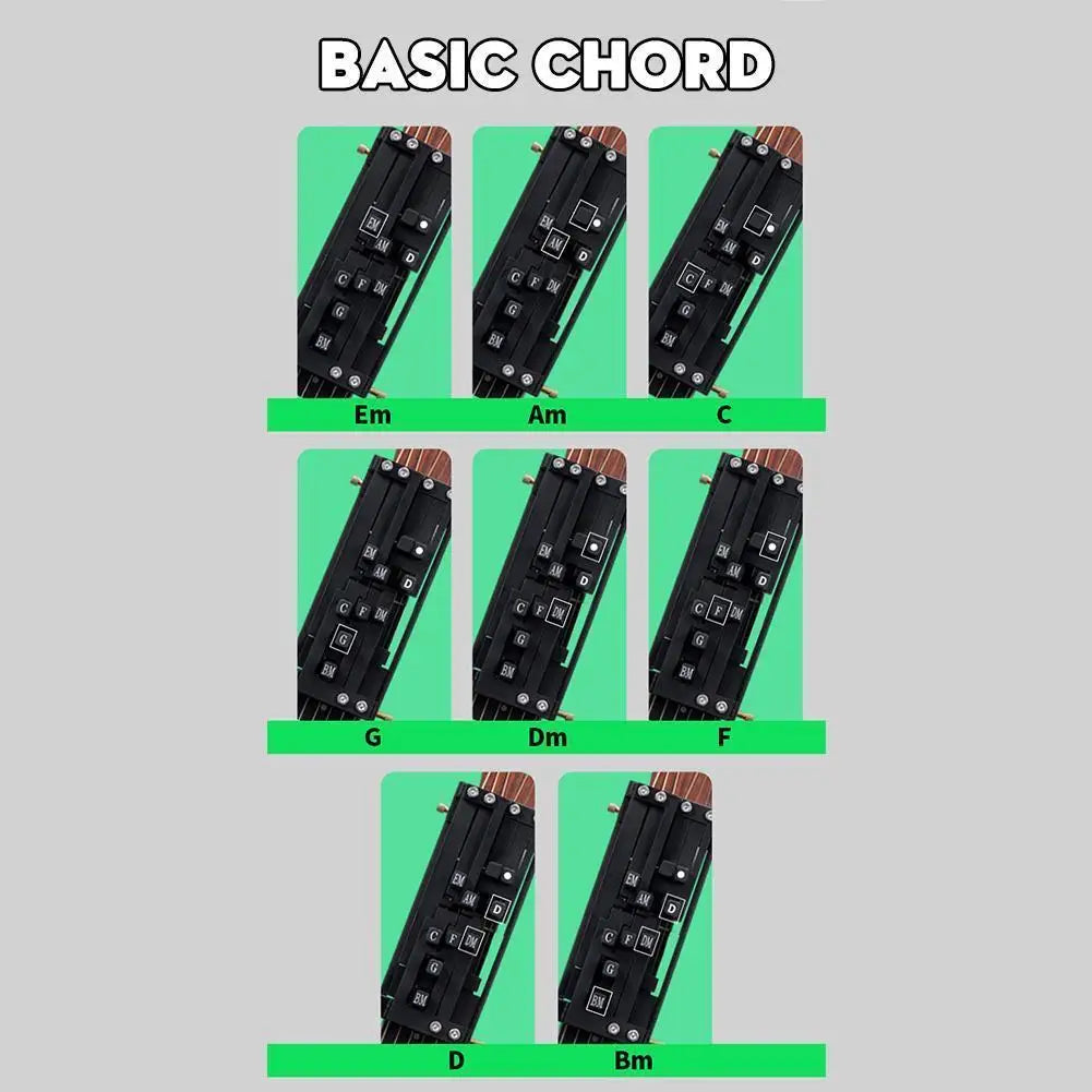 Guitar Aid Chords,Portable Guitar Learning System Teaching Beginner Trainer Practice Tools for Beginners Friends Family Adults