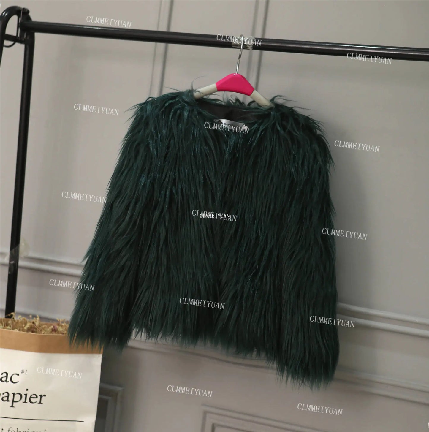 Fur Coat Children Girl Autumn Winter New Solid Color Round Neck Warm Go with Everything  Fashion Casual Brief Active