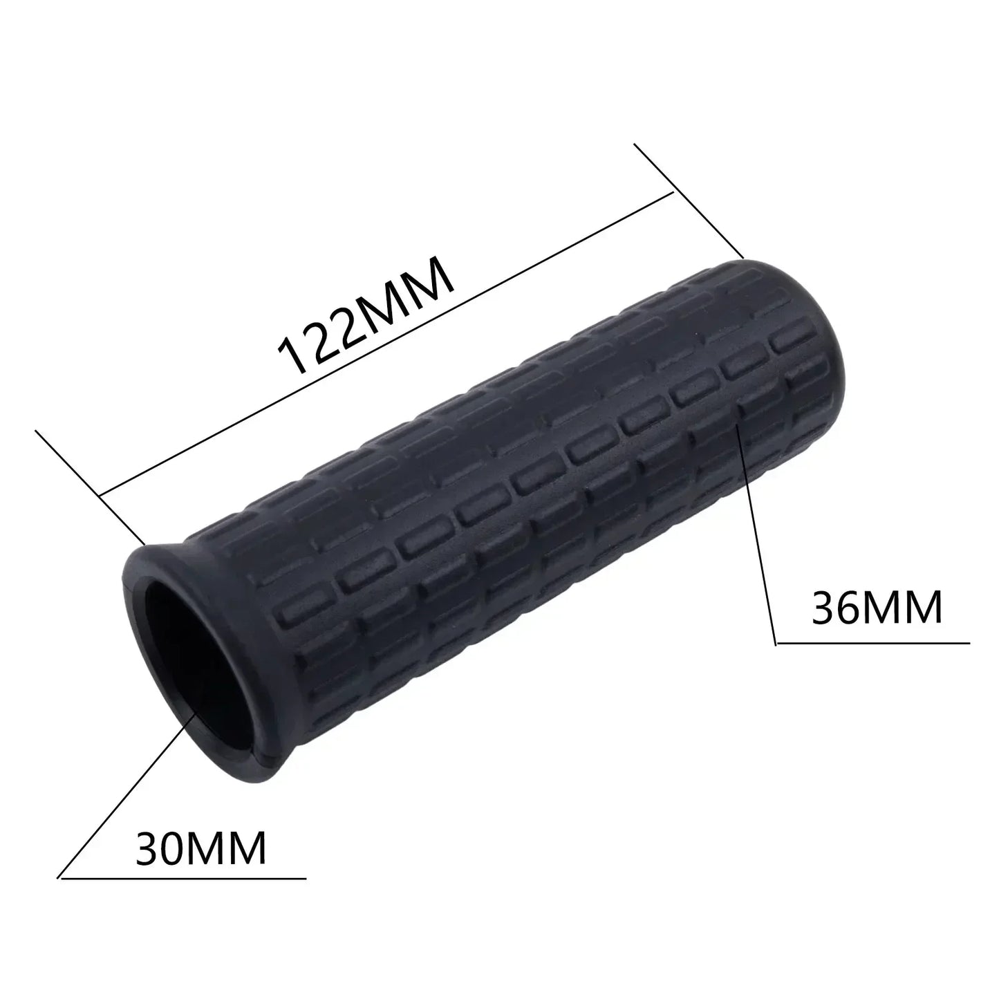 2pcs Wheelbarrow Handles Rubber Round Tubes Anti-Skid Shock Absorption Universal Weatherproof Replacement Handle Cover 12-32mm