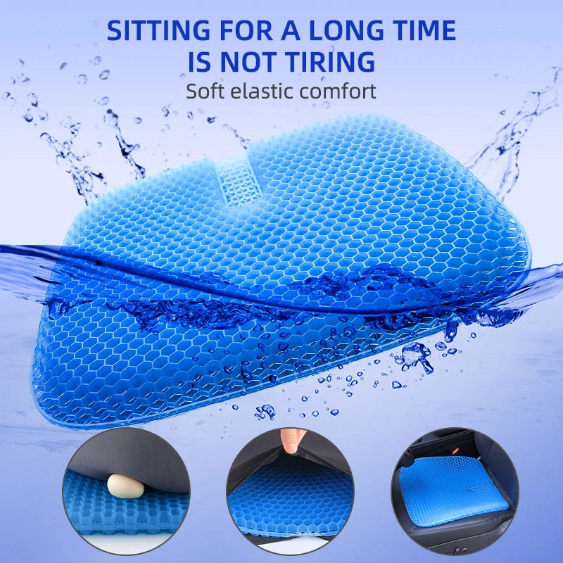 Car Seat Honeycomb Gel Seat Office Seat Four Seasons Universal Silicone Breathable Student Seat Car Seat Honeycomb Gel Seat Offi