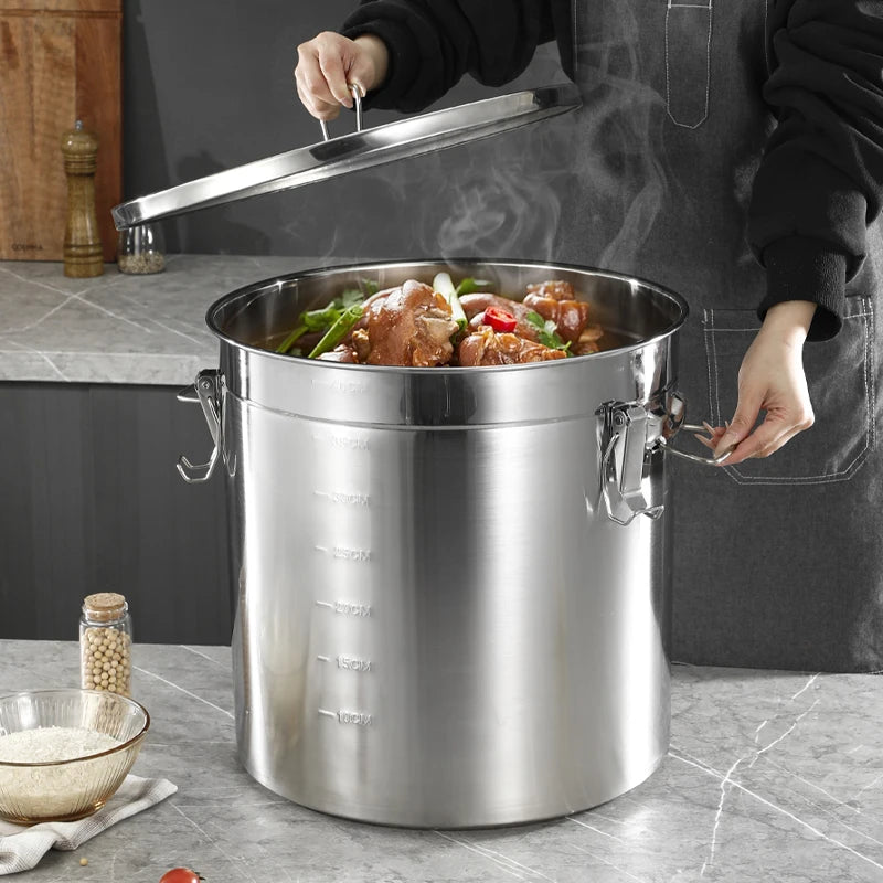 Stainless steel food storage containers, suitable for storing flour, grains, and pet food
