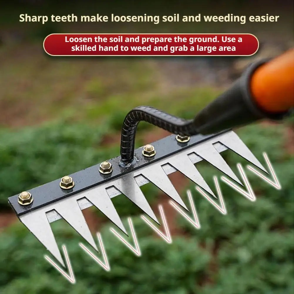 5/6/7/8 Garden Hoe Weeding Tool Digging Wild Vegetables Weeding Loosening Soil Agricultural Farm Tools Menggang Rake