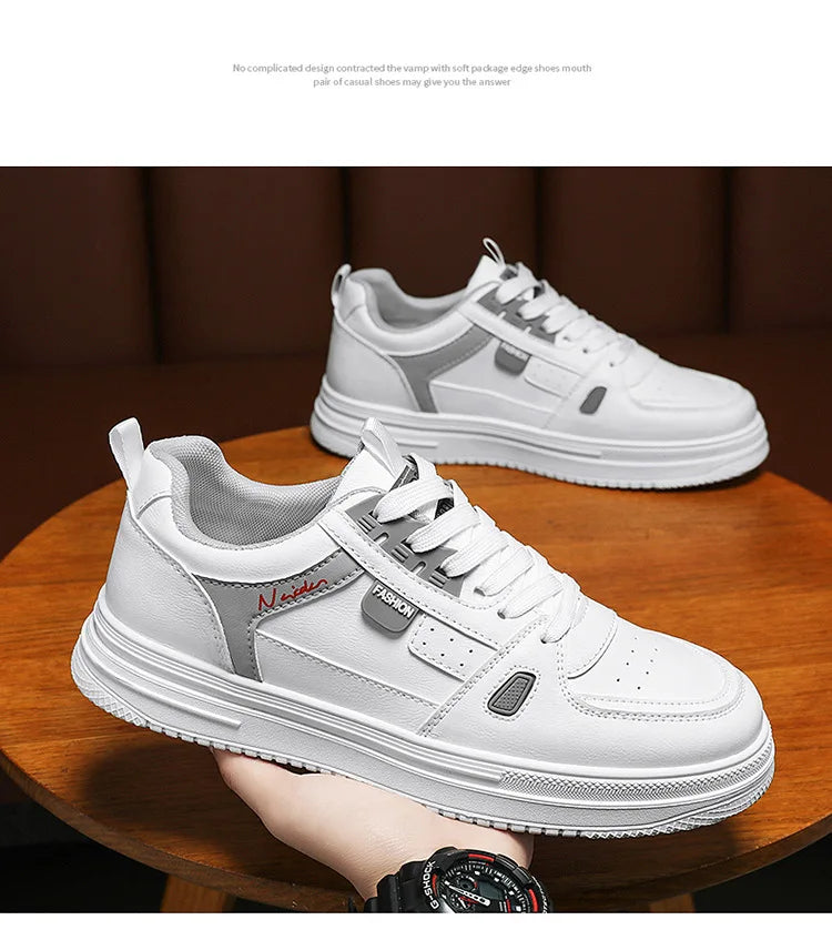 Men's shoes: Breathable, trendy, versatile, thick-soled white sneakers, sportswear, casual shoes, and board shoes