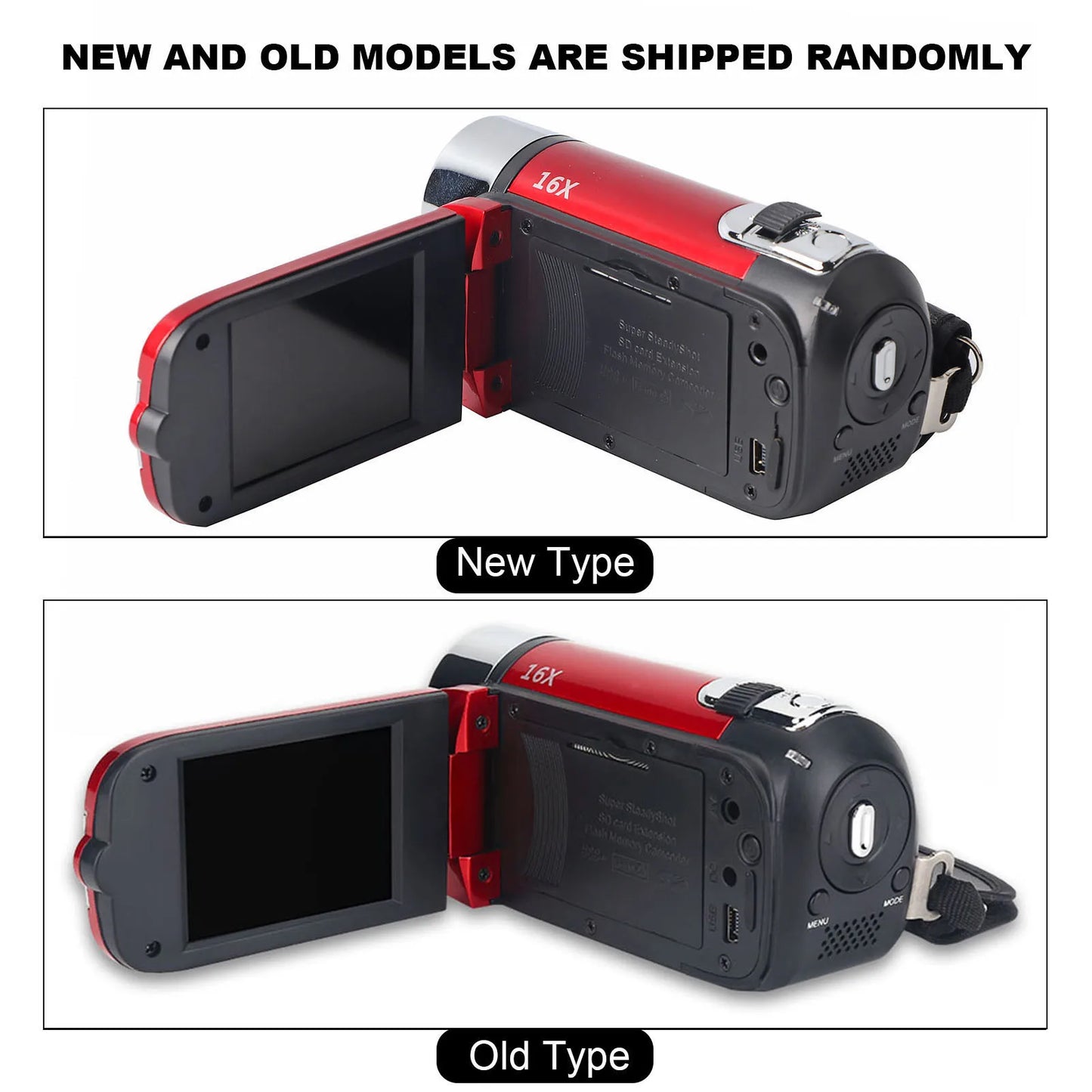 DV Camera Digital Camcorder HD Video Camera Full HD Rotation 16X High Definition Digital Camcorder Video DV Camera Digital DV