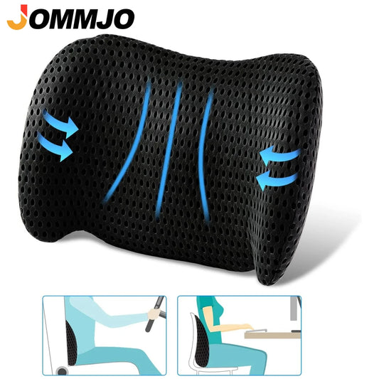 1Pcs Lumbar Support Pillow - Memory Foam Lumbar Support Pillow for Lower Back Pain Relief for Car Seats, Office Chairs, Sofas