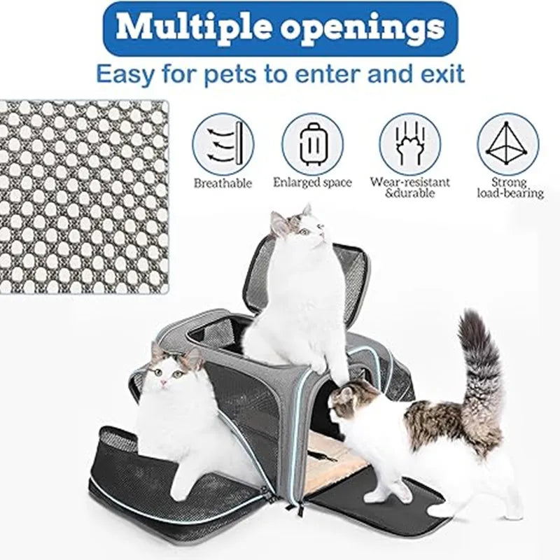 Pet Carrier Backpack Portable Breathable Foldable Light Comfort for Cats Dogs Outdoor Travel Transport Bag for Small Medium Pets