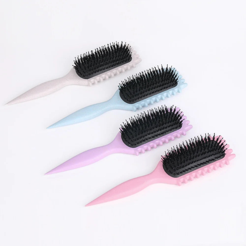 Salon Styling Curly Hair Styling Brush Curl Hair Brush for Combing and Shaping Men's and Women's Curls Reduce Pulling Tools