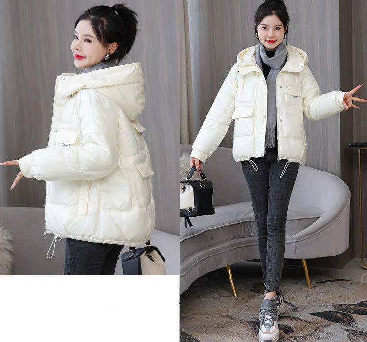Coats New In Winter Puffer Hooded Coat For Women 2025 High Quality Parkas Demi-season Black Promotion Padding Woman Down Jacket