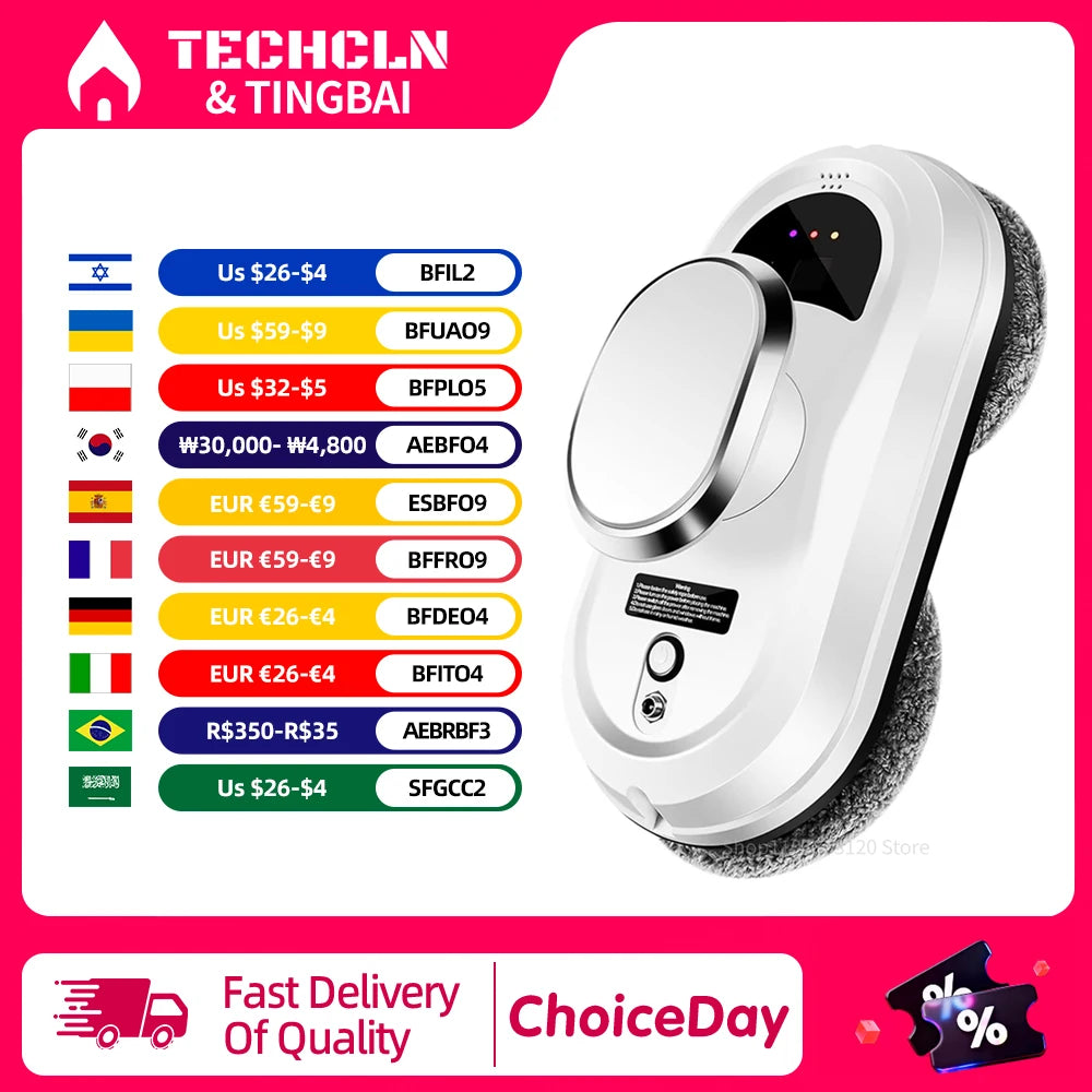 Intelligent Window Cleaning Robot Vacuum Cleaner Robot Window Cleaner Electric Glass Limpiacristales Remote Control for Home