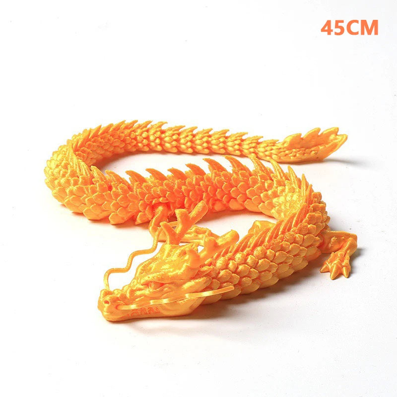 3D Printed Dragon Feathered Wyvern Dragon Articulated Fidget Dragon Home Office Decor Desktop Pet Desk Toy