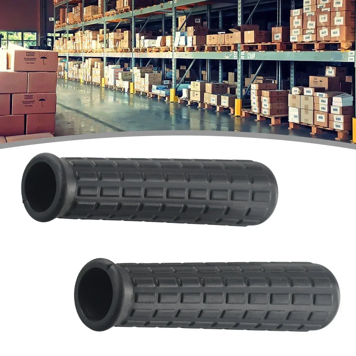 2pcs Wheelbarrow Handles Rubber Round Tubes Anti-Skid Shock Absorption Universal Weatherproof Replacement Handle Cover 12-32mm